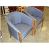 Image 2 : TWO BLUE TUB CHAIRS
