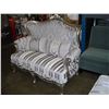 Image 8 : NEW CARVED DEOCRATIVE SILVER SOFA AND LOVESEAT WITH 5 ACCENT PILLOWS, RETAIL $5999