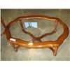 Image 2 : GLASSTOP FRENCH PROVINCIAL COFFEE AND END TABLE