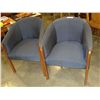 Image 1 : TWO BLUE TUB CHAIRS