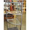 Image 2 : BLACK DECORATIVE METAL STAND W/ 4 GLASS SHELVES