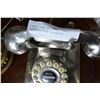 Image 2 : BANKERS LAMP W/ CLEAR SHADE AND RETRO LOOK TELEPHONE