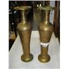 Image 1 : 2 LARGE BRASS VASES