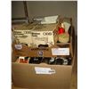 Image 1 : BOX OF KITCHEN SCALES, AND SALT AND PEPPER SHAKERS BOX OF BODEM CUPS - VARIOUS SIZES