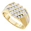Image 1 : 0.52 CTW Mens Diamond Cluster Ring 10KT Yellow Gold - REF-44H9M