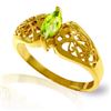 Image 1 : Genuine 0.20 CTW Peridot Ring Jewelry 14KT Yellow Gold - REF-47V2W