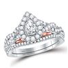 Image 1 : 0.99 CTW Diamond Ring 14KT 2Tone Gold - REF-182X2Y
