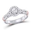 Image 1 : 0.97 CTW Diamond Ring 14KT 2Tone Gold - REF-276W3M