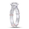 Image 2 : 0.97 CTW Diamond Ring 14KT 2Tone Gold - REF-276W3M