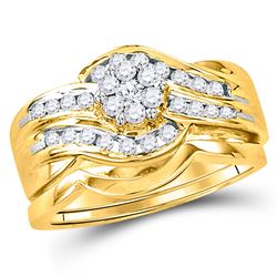 0.50 CTW Diamond Bridal Wedding Engagement Ring 14KT Yellow Gold - REF-75Y2X