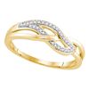 Image 1 : 0.09 CTW Diamond Woven Strand Ring 10KT Yellow Gold - REF-14W9K