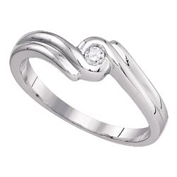 0.05 CTW Diamond Solitaire Bridal Ring 10KT White Gold - REF-10X5Y