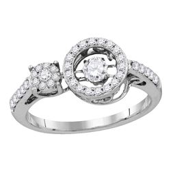 0.48 CTW Diamond Solitaire Ring 10KT White Gold - REF-43H4M
