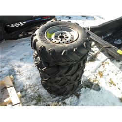 (2) 25x10-12 (2) 25x8-12 ATV tires on rims