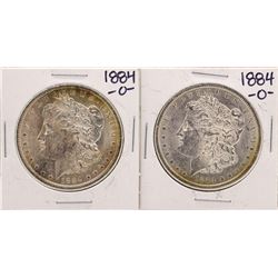 Lot of (2) 1884-O $1 Morgan Silver Dollar Coins