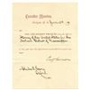 Image 1 : BENJAMIN HARRISON. 23rd U.S. President. Partly Printed Letter Signed ñBenj Harrisonî as President, 1
