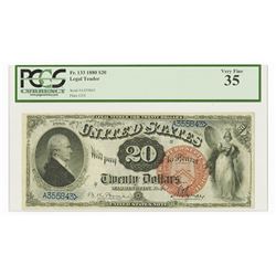 U.S. Legal Tender, 1880 $20, Fr.# 133 Banknote.