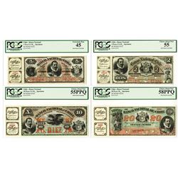 Banco Nacional de Chile, 1878-1879 Specimen Banknote Quartet.
