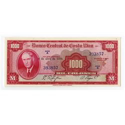 Banco Central de Costa Rica, 1974 Issued Banknote.