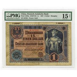 Deutsch-Asiatische Bank 1907 Issued "Shanghai" Branch Issue Banknote.