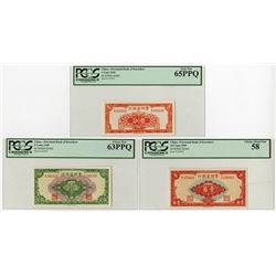 Provincial Bank of Kweichow, 1949 Banknote Trio.