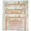 Image 1 : Chinese Imperial Government Kaiserlich Chinesische Staatsanleihi, 1898 Issued Trio of Bonds