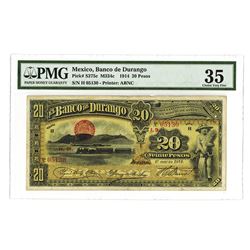 Banco de Durango, 1914, Issued Banknote