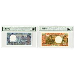 New Hebrides, Institut d'Emission d;Outre-Mer, ND (1975-1979) High Grade Banknote Pair.