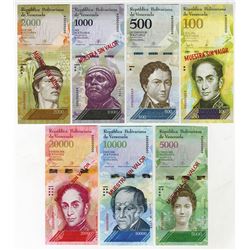 Banco Central de Venezuela, 2016-2017, Modern Specimen Set.