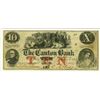 Image 2 : Canton Bank 1855 Issued Obsolete Banknote.