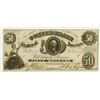 Image 2 : C.S.A. 1861 $50, T-8 Issued Confederate Banknote.