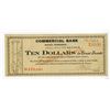 Image 1 : Commercial Bank, Wausa, Nebraska, 1907-1908 Depression Or Panic Currency.