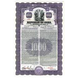 Republic of Cuba, 1941 Specimen Bond