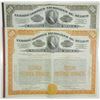 Image 1 : Ferrocarriles Nacionales de Mexico, 1927-1938 Issued Pair of Stock Certificates