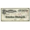 Image 1 : Belvidere Mining Co., 1880 Stock Certificate.