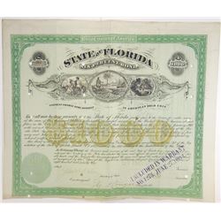 State of Florida, 1873 Cancelled Bond