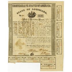 State of Louisiana, 1862 issued Bond.