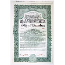City of Houston, 1953 Specimen Bond