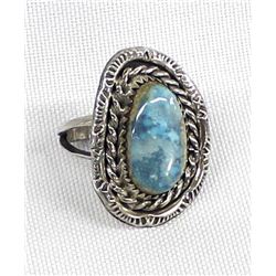Vintage Navajo Sterling Turquoise Ring, Size 5