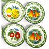 Image 2 : 12 Vintage Enamelware Bowls, Fruit Motif