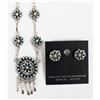 Image 1 : Zuni Silver, Turquoise Necklace & Earrings