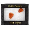 Image 2 : 2 Pieces of Red Coral, 15.05 Carats