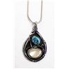 Image 1 : Native American Navajo Sterling Turquoise Necklace