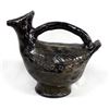 Image 2 : Unusual Glazed Stoneware Pottery Bird Puzzle Jug