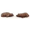 Image 1 : 2 Zuni Carved Soapstone Badger Fetishes, A Cachini