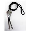 Image 2 : Native American Navajo Chip Inlay Elk Bolo Tie