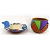 Image 2 : 2 Native American Jemez Poster Paint Pottery Pieces