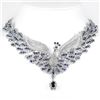 Image 1 : GENUINE BLUE SAPPHIRE PEACOCK NECKLACE