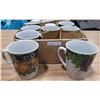 Image 1 : BOX LOT OF 12 FRUIT PATTERNED MUGS