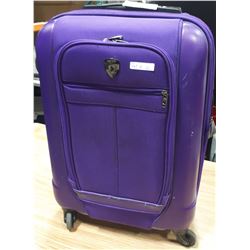 PURPLE HEYS SUITCASE ON WHEELS